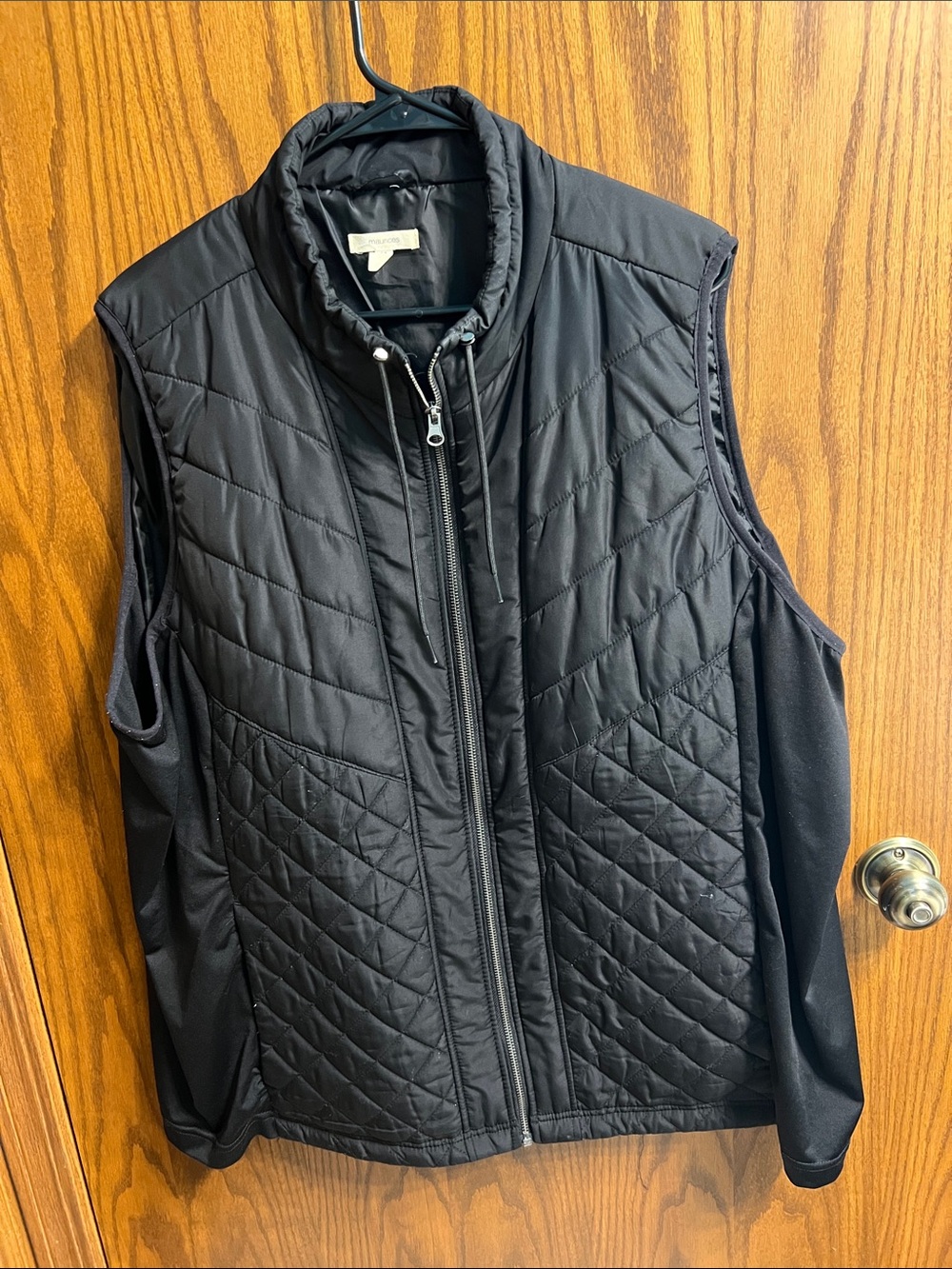 Maurices Black Quilted Zip-Front Woman’s Vest